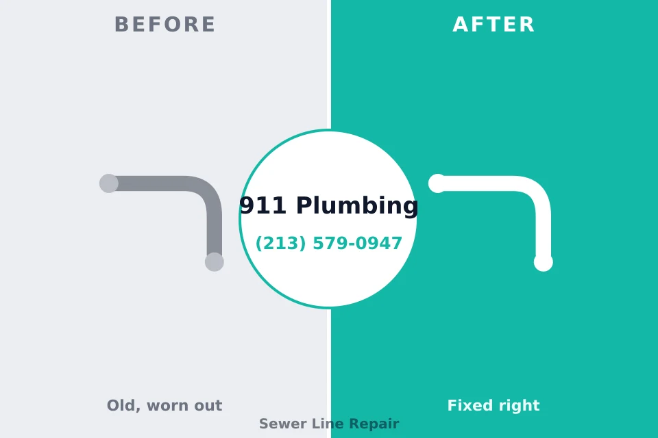 Before and after: plumbing company Littlestown, PA